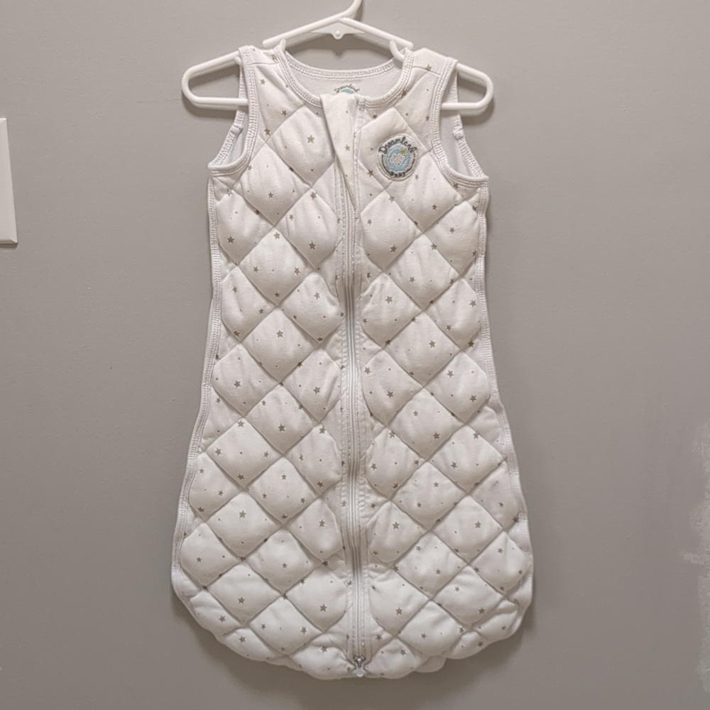 Dreamland Baby Dream Weighted Sleep Sack Quilted White 100% Cotton 6–12 Months